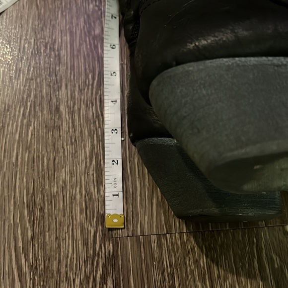 R.B.L.S Black Faux Leather Cowboy Boots - Picture 8 of 8